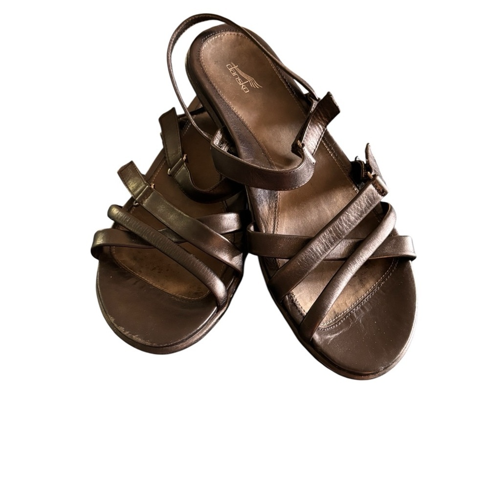 Dansko Cailey Women’s  Black Nappa Leather Sandal Shoe 40/9.5-10 Strappy Casual